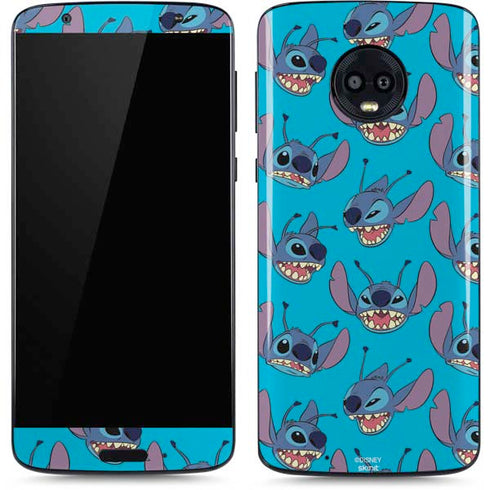 Disney Lilo and Stitch Face Expression Pattern Moto G6 Skin