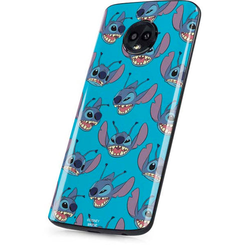 Disney Lilo and Stitch Face Expression Pattern Moto G6 Skin