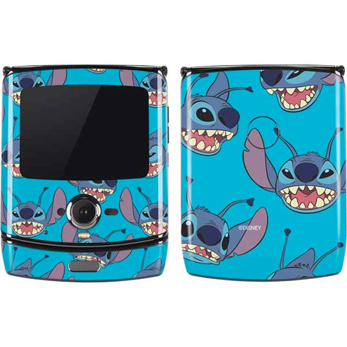 Disney Lilo and Stitch Face Expression Pattern Motorola RAZR Skin