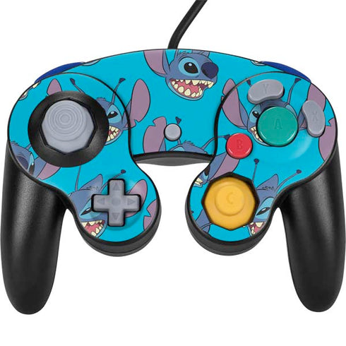 Disney Lilo and Stitch Face Expression Pattern Nintendo GameCube Controller Skin