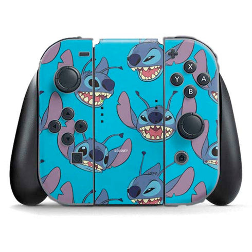 Disney Lilo and Stitch Face Expression Pattern Nintendo Switch (2017-2021) Joy-Con Controller Skin