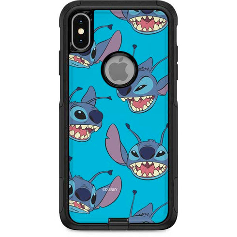 Disney Lilo and Stitch Face Expression Pattern Otterbox Commuter iPhone Skin