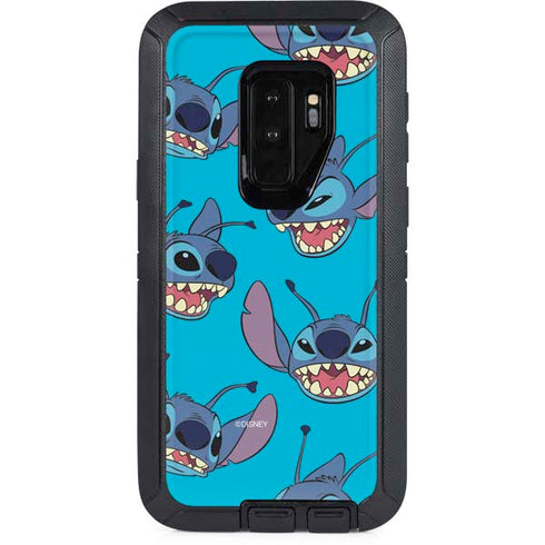 Disney Lilo and Stitch Face Expression Pattern Otterbox Defender Galaxy Skin