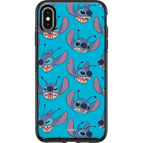 Disney Lilo and Stitch Face Expression Pattern Otterbox Symmetry iPhone Skin