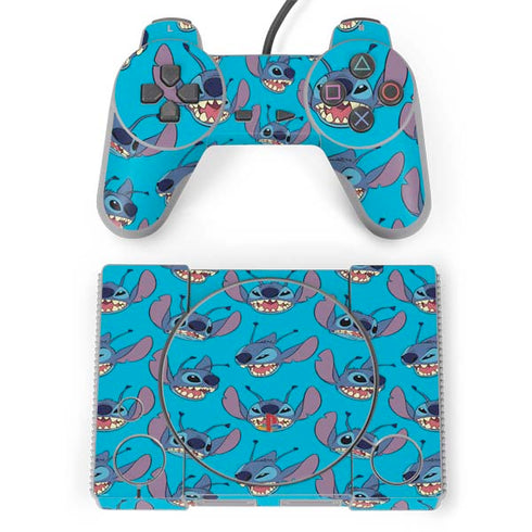 Disney Lilo and Stitch Face Expression Pattern PlayStation Classic Bundle Skin