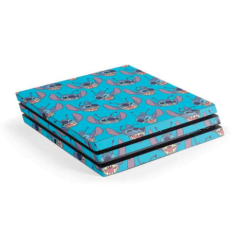Disney Lilo and Stitch Face Expression Pattern PS4 Pro Console Skin