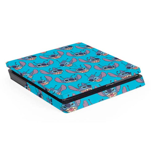 Disney Lilo and Stitch Face Expression Pattern PS4 Slim Skin