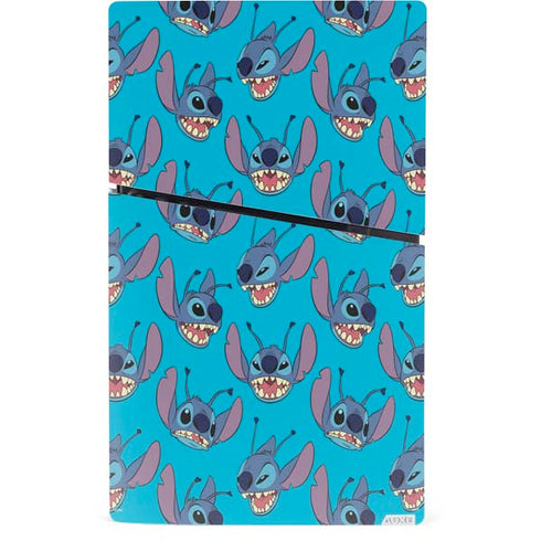 Disney Lilo and Stitch Face Expression Pattern PS5 Slim Digital Edition Console Skin