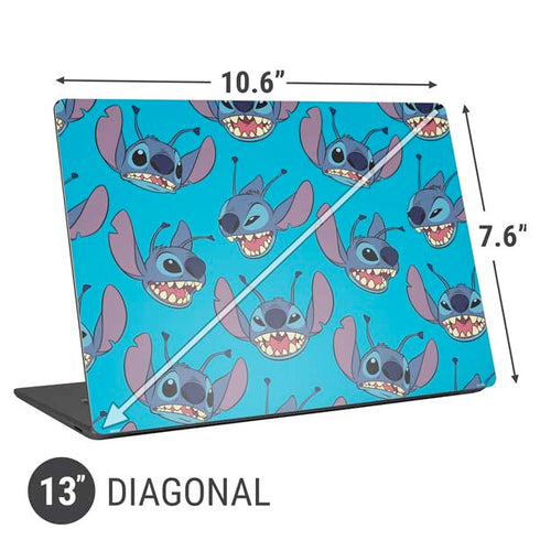 Disney Lilo and Stitch Face Expression Pattern Universal Laptop 13in (10.6 x 7.6in) Skin