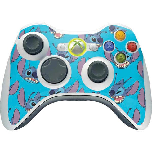 Disney Lilo and Stitch Face Expression Pattern Xbox 360 Wireless Controller Skin