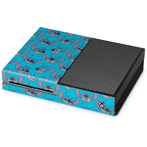 Disney Lilo and Stitch Face Expression Pattern Xbox One Console Skin