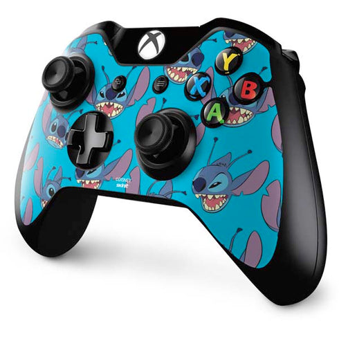 Disney Lilo and Stitch Face Expression Pattern Xbox One Controller Skin
