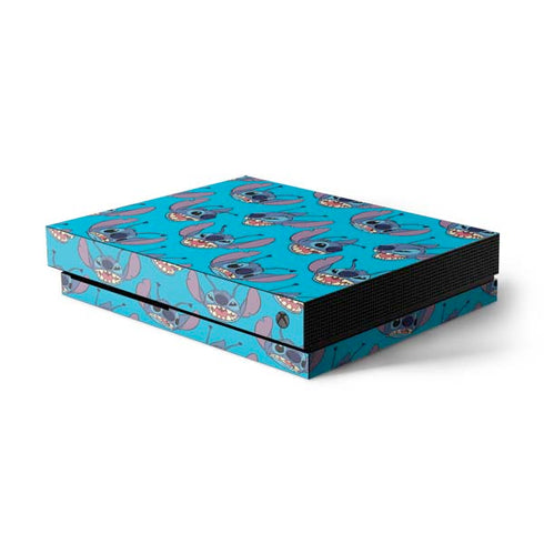Disney Lilo and Stitch Face Expression Pattern Xbox One X Console Skin