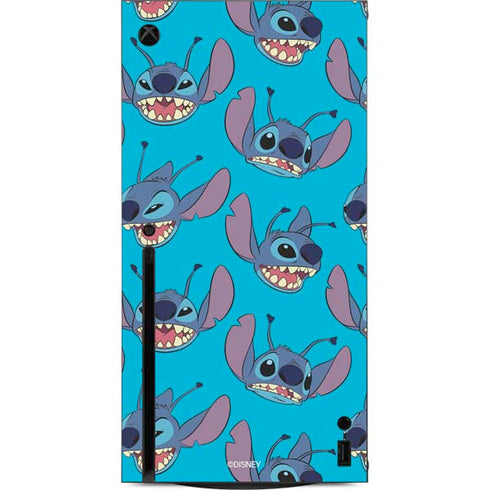 Disney Lilo and Stitch Face Expression Pattern Xbox Series X Console Skin
