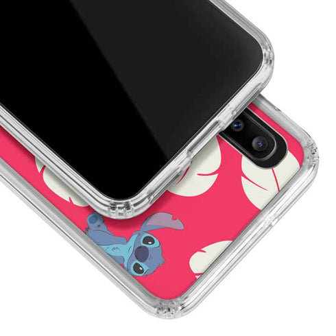 Disney Lilo and Stitch Character Pattern Galaxy A30 Clear Case