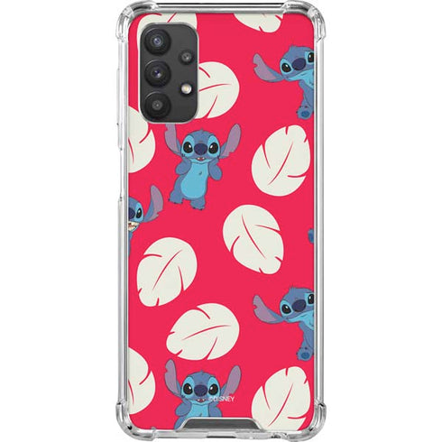 Disney Lilo and Stitch Character Pattern Galaxy A32 5G Clear Case