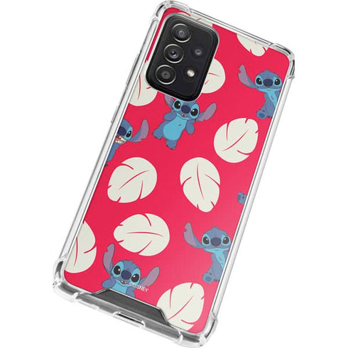 Disney Lilo and Stitch Character Pattern Galaxy A52 5G Clear Case