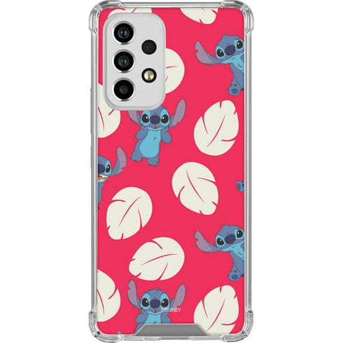 Disney Lilo and Stitch Character Pattern Galaxy A53 5G Clear Case