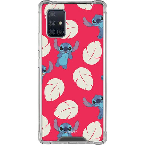 Disney Lilo and Stitch Character Pattern Galaxy A71 5G Clear Case