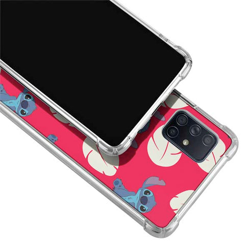 Disney Lilo and Stitch Character Pattern Galaxy A71 5G Clear Case