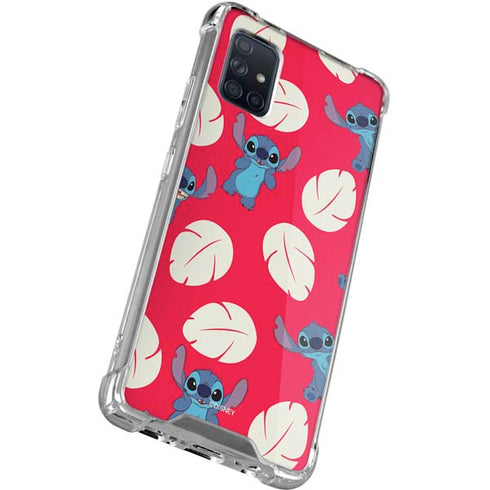 Disney Lilo and Stitch Character Pattern Galaxy A71 5G Clear Case