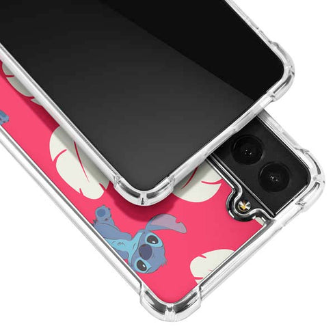 Disney Lilo and Stitch Character Pattern Galaxy S21 Plus 5G Clear Case
