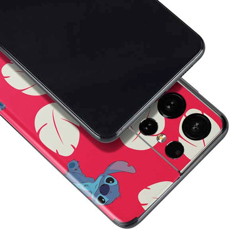 Disney Lilo and Stitch Character Pattern Galaxy S21 Ultra 5G Skin