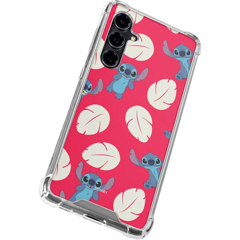 Disney Lilo and Stitch Character Pattern Galaxy S23 FE Clear Case