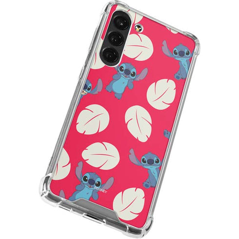 Disney Lilo and Stitch Character Pattern Galaxy S23 Plus Clear Case