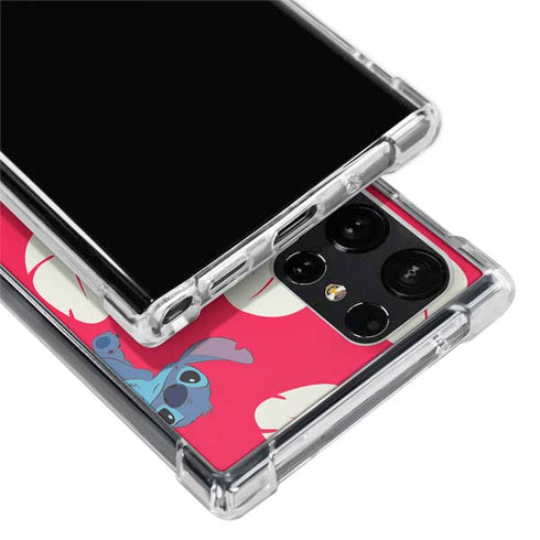 Disney Lilo and Stitch Character Pattern Galaxy S24 Ultra Clear Case