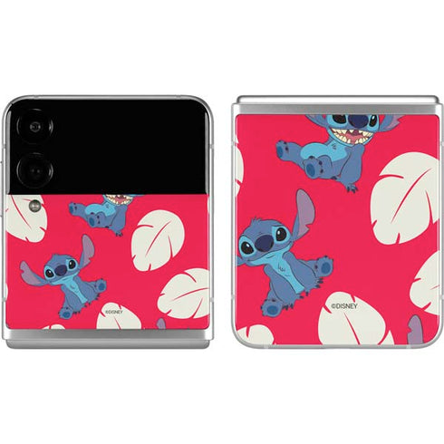 Disney Lilo and Stitch Character Pattern Galaxy Z Flip4 5G Skin