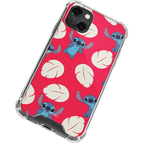 Disney Lilo and Stitch Character Pattern iPhone 13 Mini Clear Case