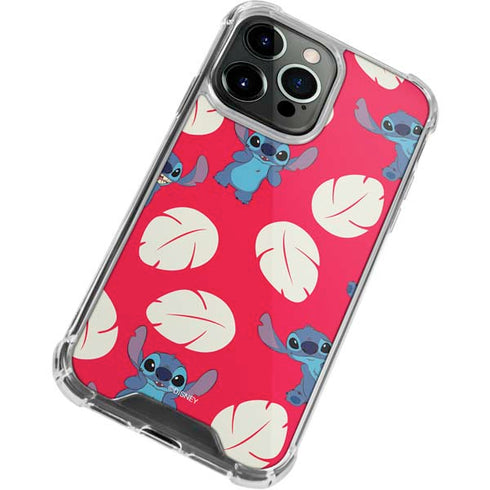 Disney Lilo and Stitch Character Pattern iPhone 13 Pro Clear Case