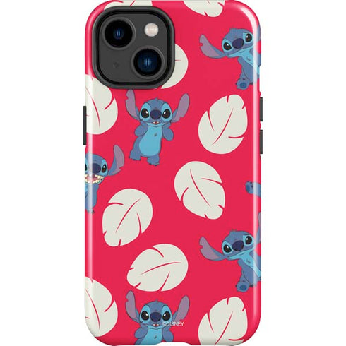 Disney Lilo and Stitch Character Pattern iPhone 14 Plus Impact Case