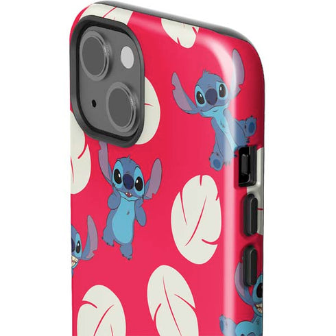 Disney Lilo and Stitch Character Pattern iPhone 15 Plus Impact Case