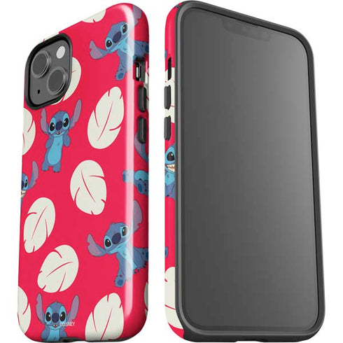 Disney Lilo and Stitch Character Pattern iPhone 15 Plus Impact Case