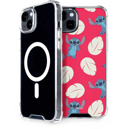 Disney Lilo and Stitch Character Pattern iPhone 15 Plus MagSafe Case