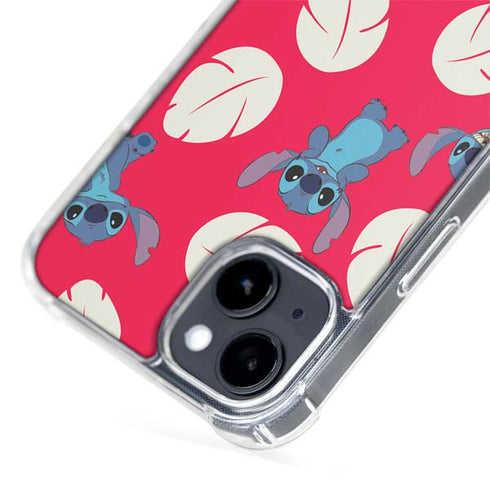 Disney Lilo and Stitch Character Pattern iPhone 15 Plus MagSafe Case