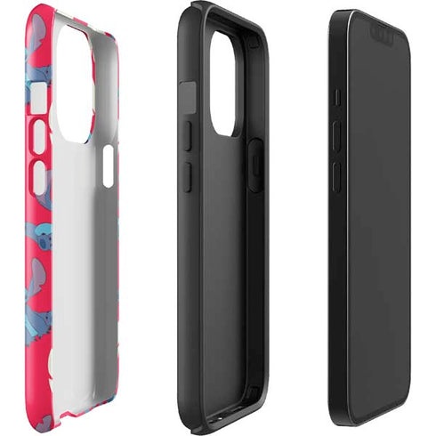 Disney Lilo and Stitch Character Pattern iPhone 14 Pro Impact Case