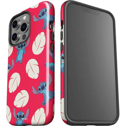 Disney Lilo and Stitch Character Pattern iPhone 14 Pro Impact Case