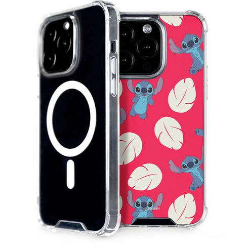 Disney Lilo and Stitch Character Pattern iPhone 15 Pro MagSafe Case