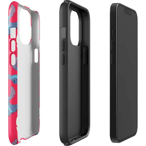 Disney Lilo and Stitch Character Pattern iPhone 15 Pro Max Impact Case