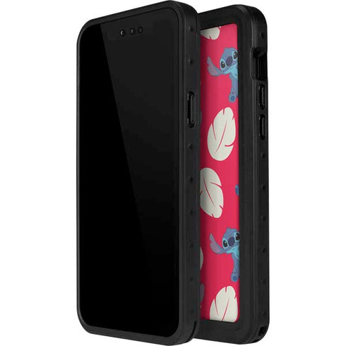 Disney Lilo and Stitch Character Pattern iPhone 14 Pro Waterproof Case