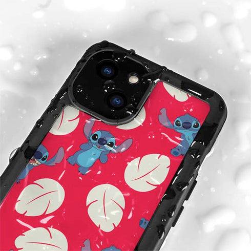 Disney Lilo and Stitch Character Pattern iPhone 15 Waterproof Case