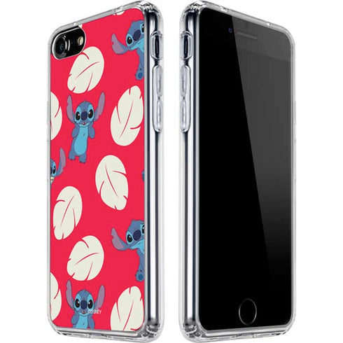 Disney Lilo and Stitch Character Pattern iPhone SE (2nd & 3rd Gen) Clear Case