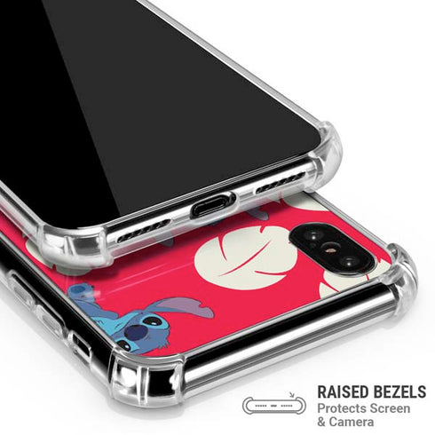 Disney Lilo and Stitch Character Pattern iPhone XS Max Clear Case