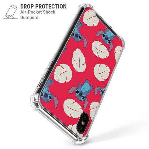 Disney Lilo and Stitch Character Pattern iPhone XS Max Clear Case