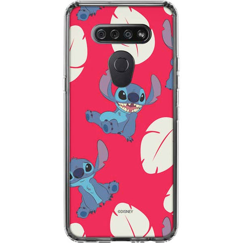 Disney Lilo and Stitch Character Pattern LG K51/Q51 Clear Case