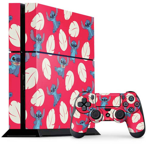 Disney Lilo and Stitch Character Pattern PS4 Console and Controller Bundle Skin