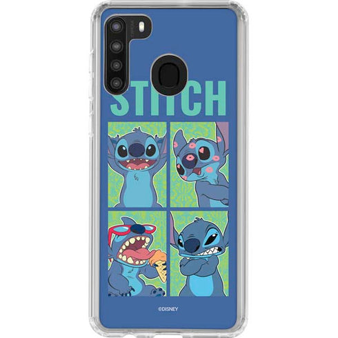 Disney Lilo and Stitch Personalities Moods Galaxy A21 Clear Case